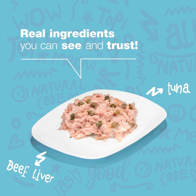 NATURAL CODE - Wet Cat Food, Limited Ingredient Cat Food, High-Protein, Non-GMO, No Artificial Additives, Made in Italy, Tuna and Beef Liver in Aspic for Adult Cats (3 oz, 24 Pack) - Image 3